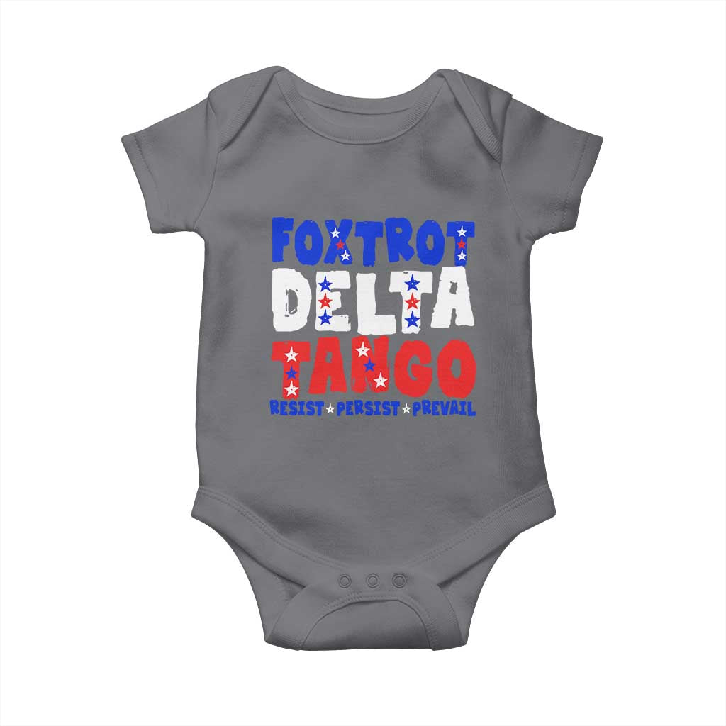 FDT Foxtrot Delta Tango Baby Onesie TS09 Charcoal Print Your Wear