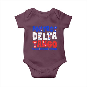 FDT Foxtrot Delta Tango Baby Onesie TS09 Maroon Print Your Wear