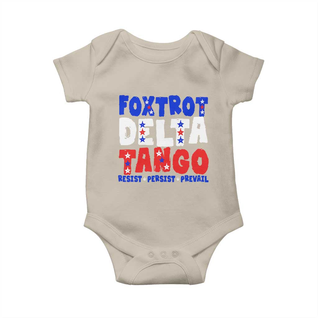 FDT Foxtrot Delta Tango Baby Onesie TS09 Sand Print Your Wear