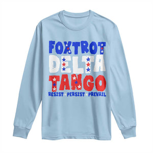 FDT Foxtrot Delta Tango Long Sleeve Shirt TS09 Light Blue Print Your Wear