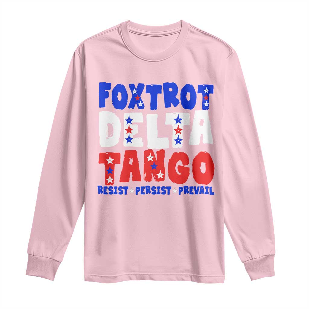 FDT Foxtrot Delta Tango Long Sleeve Shirt TS09 Light Pink Print Your Wear