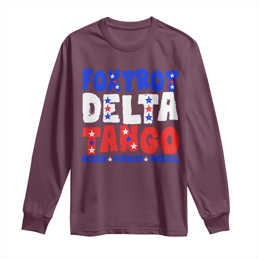 FDT Foxtrot Delta Tango Long Sleeve Shirt TS09 Maroon Print Your Wear