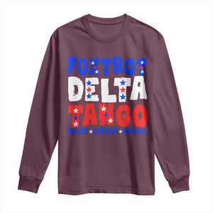 FDT Foxtrot Delta Tango Long Sleeve Shirt TS09 Maroon Print Your Wear