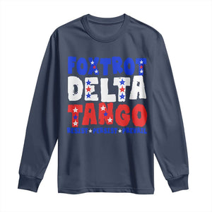 FDT Foxtrot Delta Tango Long Sleeve Shirt TS09 Navy Print Your Wear