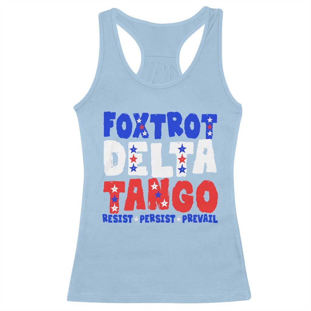 FDT Foxtrot Delta Tango Racerback Tank Top TS09 Light Blue Print Your Wear