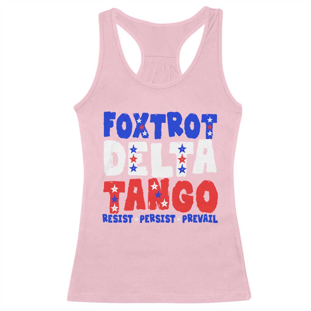 FDT Foxtrot Delta Tango Racerback Tank Top TS09 Light Pink Print Your Wear