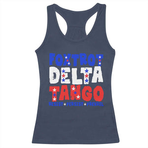 FDT Foxtrot Delta Tango Racerback Tank Top TS09 Navy Print Your Wear