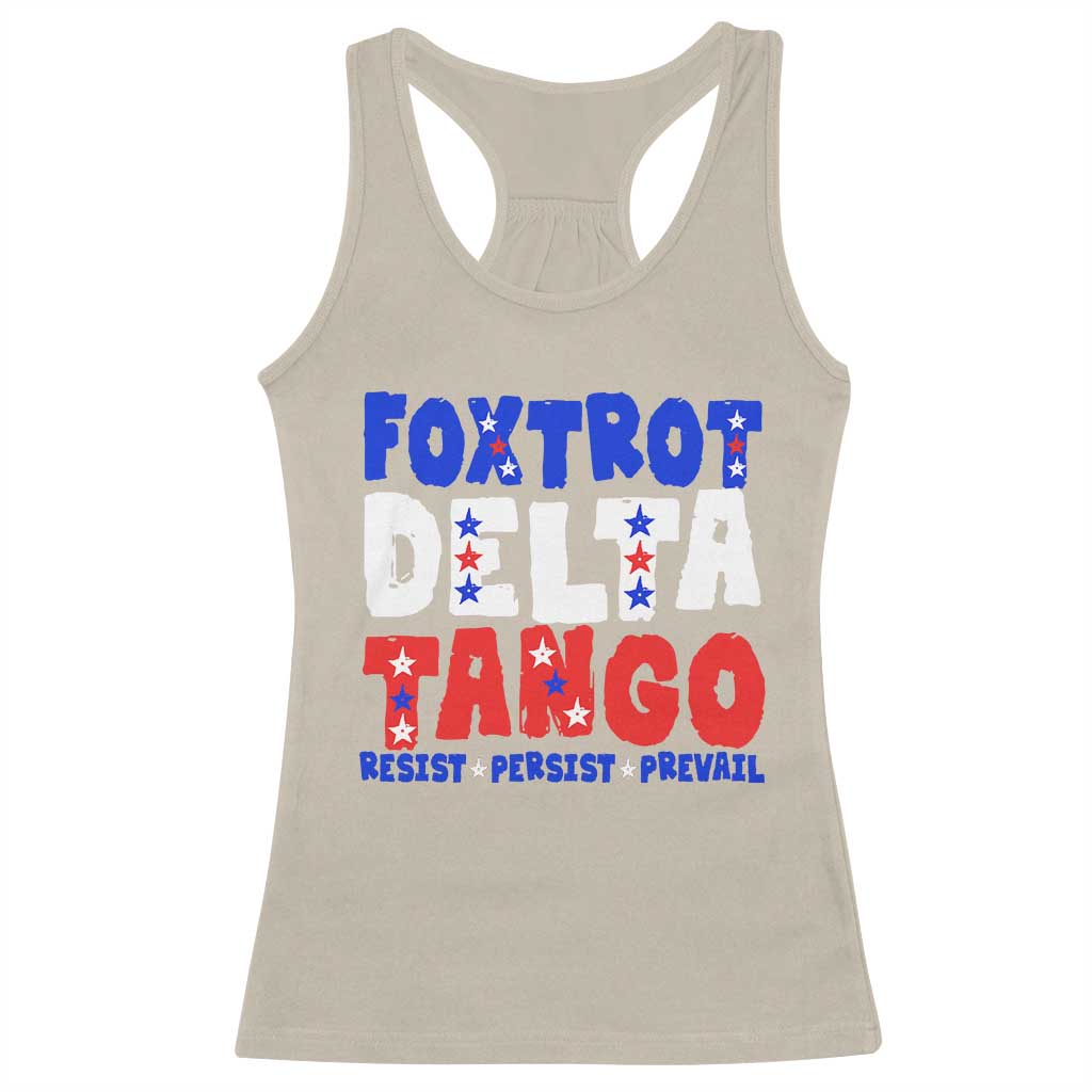 FDT Foxtrot Delta Tango Racerback Tank Top TS09 Sand Print Your Wear