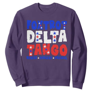 FDT Foxtrot Delta Tango Sweatshirt TS09 Purple Print Your Wear