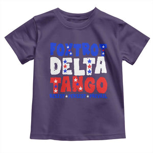 FDT Foxtrot Delta Tango Toddler T Shirt TS09 Purple Print Your Wear