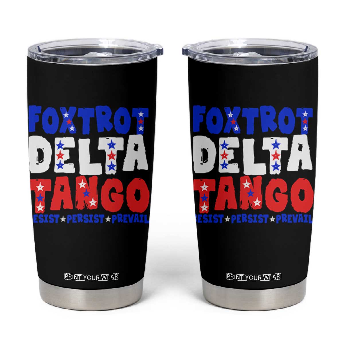 FDT Foxtrot Delta Tango Tumbler Cup TS09 Black Print Your Wear