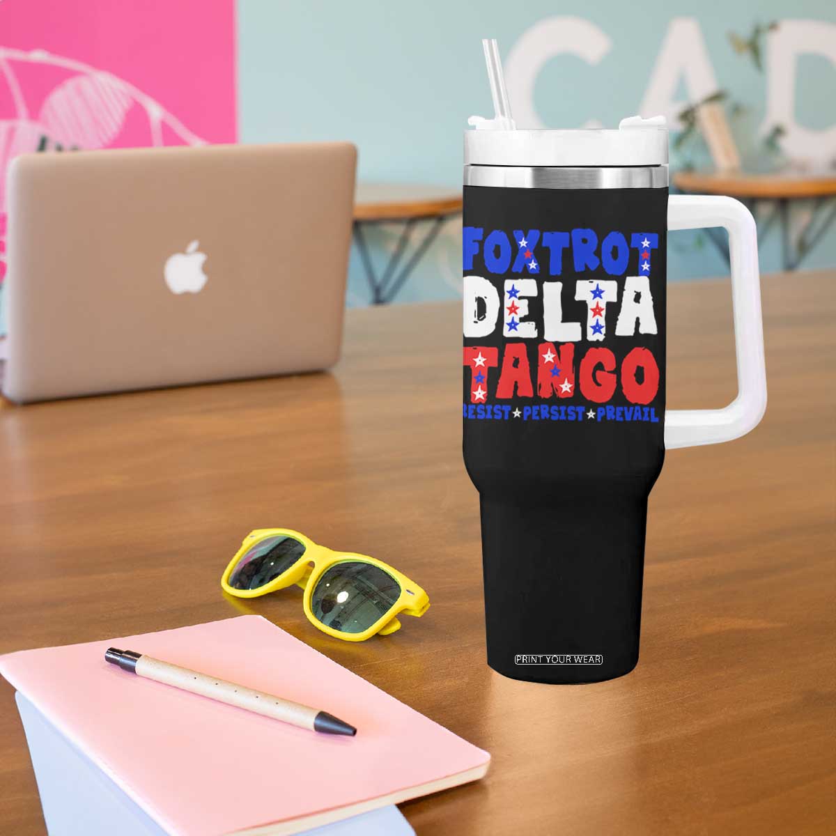 FDT Foxtrot Delta Tango Tumbler With Handle TS09 Print Your Wear