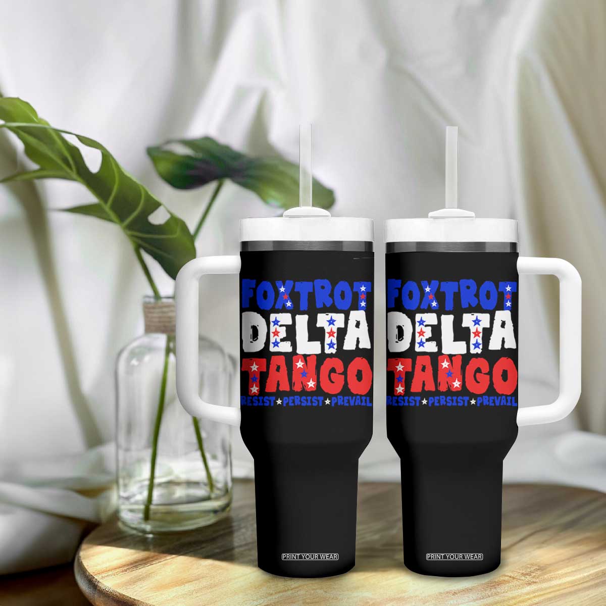 FDT Foxtrot Delta Tango Tumbler With Handle TS09 Print Your Wear