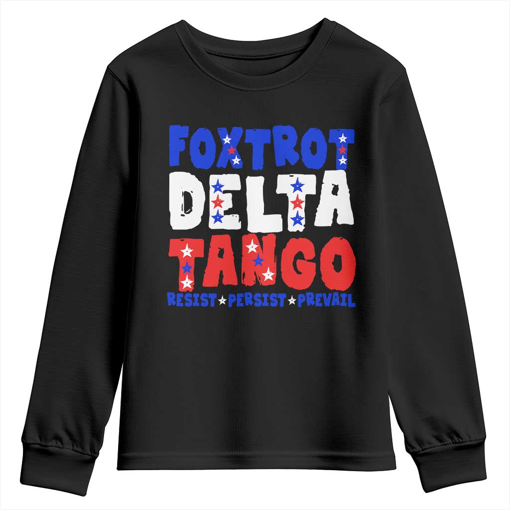 FDT Foxtrot Delta Tango Youth Sweatshirt TS09 Black Print Your Wear