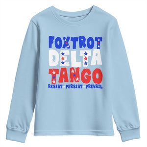FDT Foxtrot Delta Tango Youth Sweatshirt TS09 Light Blue Print Your Wear