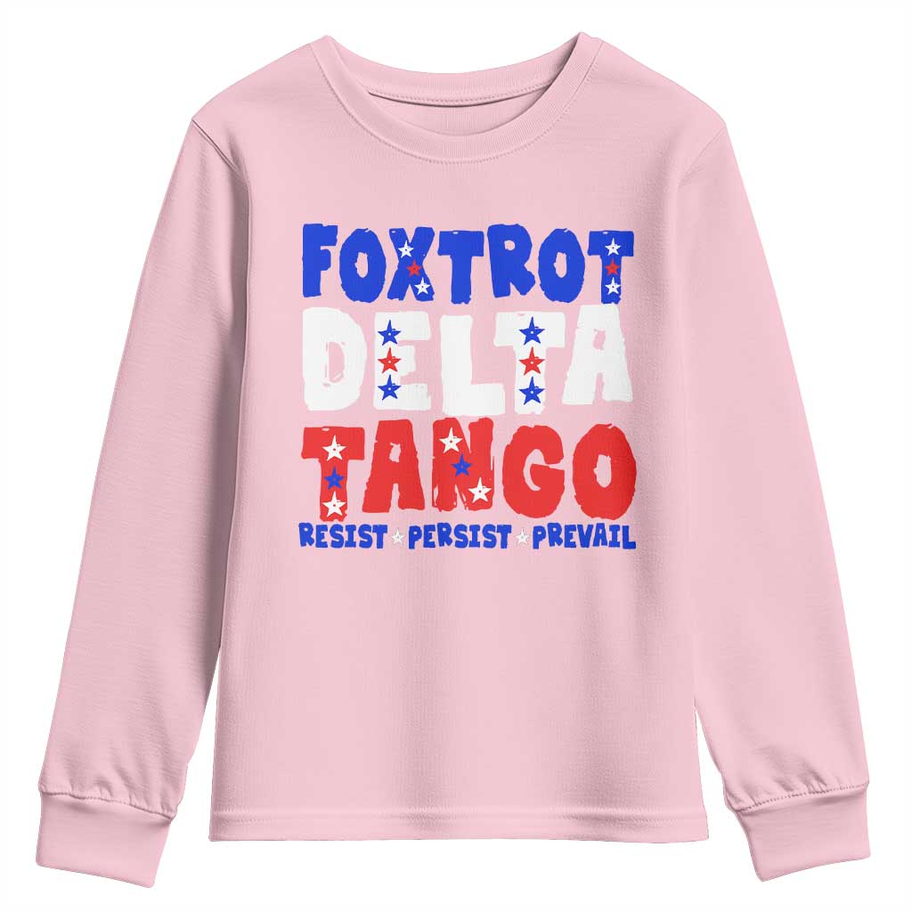 FDT Foxtrot Delta Tango Youth Sweatshirt TS09 Light Pink Print Your Wear