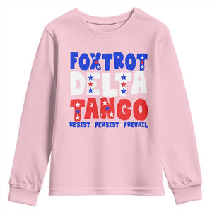 FDT Foxtrot Delta Tango Youth Sweatshirt TS09 Light Pink Print Your Wear