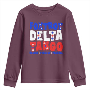 FDT Foxtrot Delta Tango Youth Sweatshirt TS09 Maroon Print Your Wear