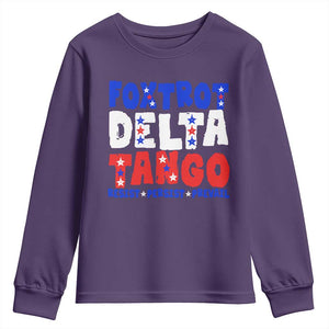 FDT Foxtrot Delta Tango Youth Sweatshirt TS09 Purple Print Your Wear
