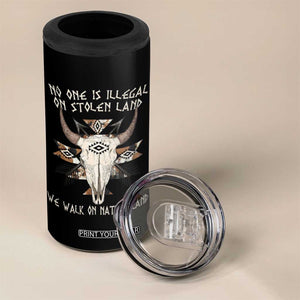 No One Is illegal On Stolen Land 4 in 1 Can Cooler Tumbler TS09 Print Your Wear