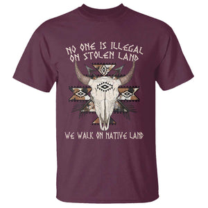 No One Is illegal On Stolen Land T Shirt TS09 Maroon Print Your Wear