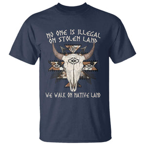 No One Is illegal On Stolen Land T Shirt TS09 Navy Print Your Wear