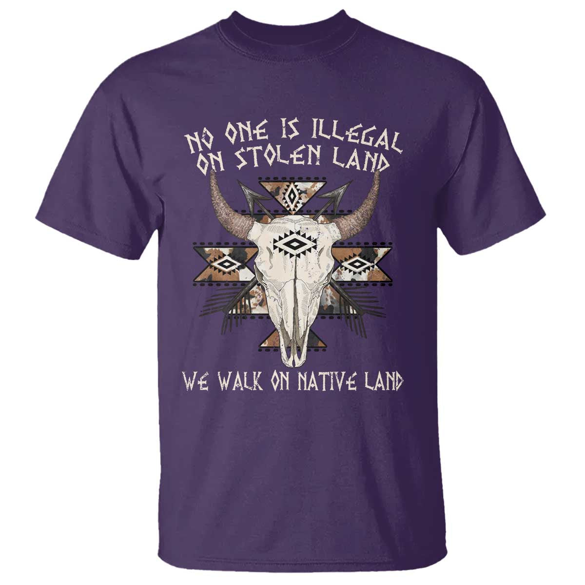 No One Is illegal On Stolen Land T Shirt TS09 Purple Print Your Wear