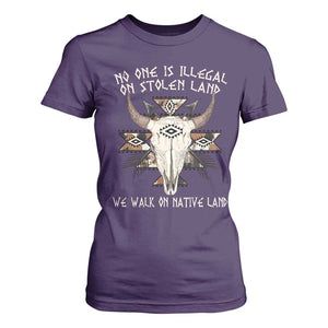 No One Is illegal On Stolen Land T Shirt For Women TS09 Purple Print Your Wear