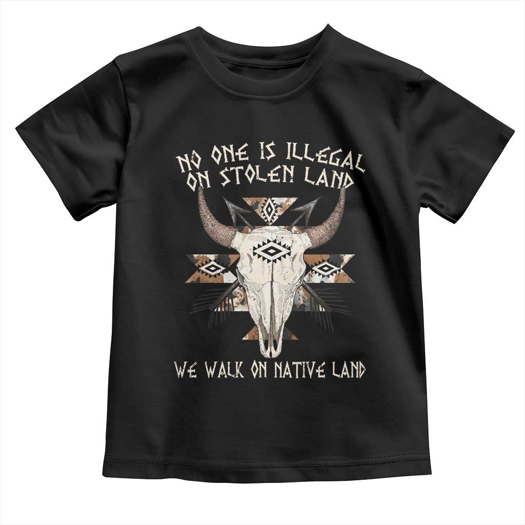 No One Is illegal On Stolen Land Toddler T Shirt TS09 Black Print Your Wear