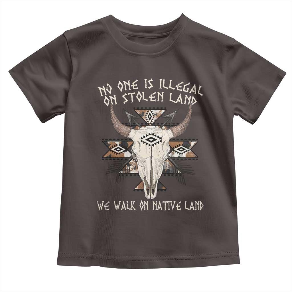 No One Is illegal On Stolen Land Toddler T Shirt TS09 Dark Chocolate Print Your Wear