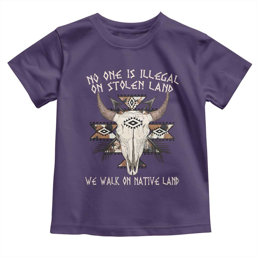 No One Is illegal On Stolen Land Toddler T Shirt TS09 Purple Print Your Wear