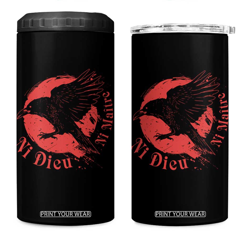 Anarchism 4 in 1 Can Cooler Tumbler Ni Dieu Ni Maitre Neither God Nor Master TS09 One Size: 16 oz Black Print Your Wear