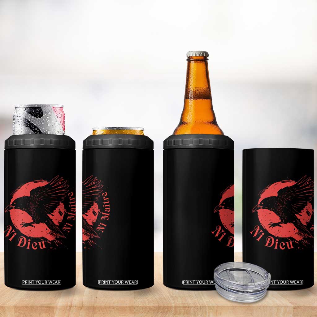 Anarchism 4 in 1 Can Cooler Tumbler Ni Dieu Ni Maitre Neither God Nor Master TS09 Print Your Wear