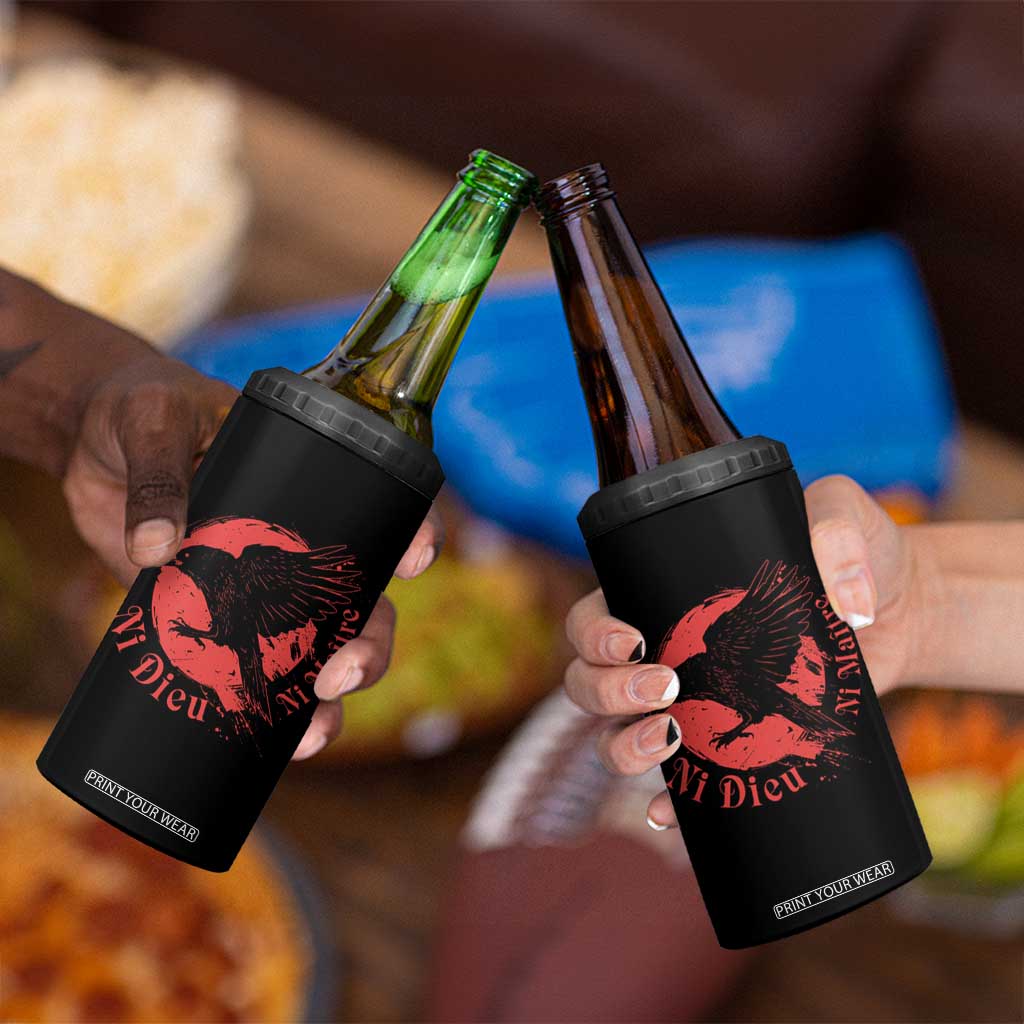Anarchism 4 in 1 Can Cooler Tumbler Ni Dieu Ni Maitre Neither God Nor Master TS09 Print Your Wear
