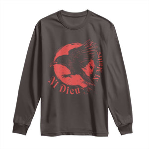 Anarchism Long Sleeve Shirt Ni Dieu Ni Maitre Neither God Nor Master TS09 Dark Chocolate Print Your Wear