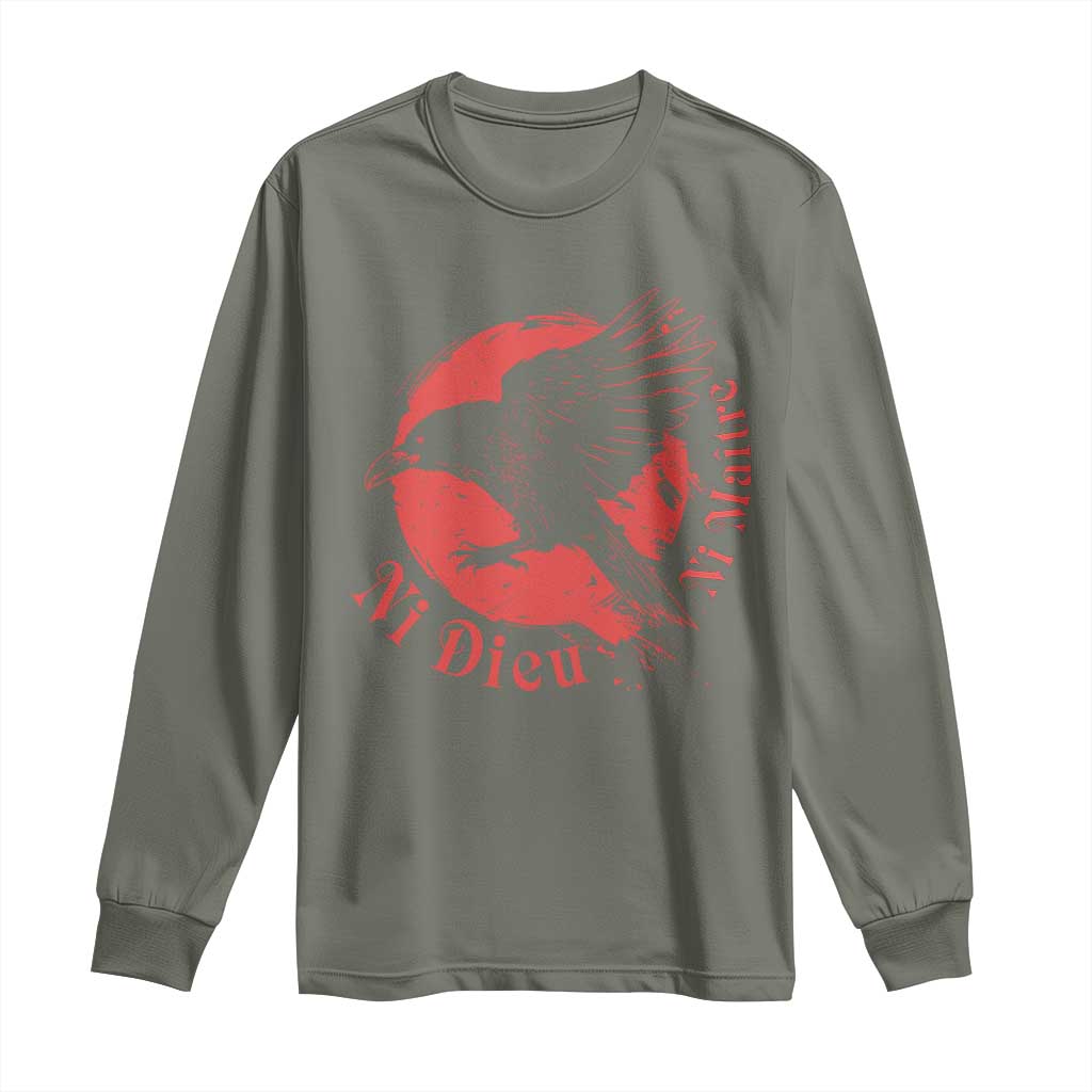 Anarchism Long Sleeve Shirt Ni Dieu Ni Maitre Neither God Nor Master TS09 Military Green Print Your Wear