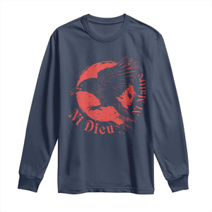Anarchism Long Sleeve Shirt Ni Dieu Ni Maitre Neither God Nor Master TS09 Navy Print Your Wear
