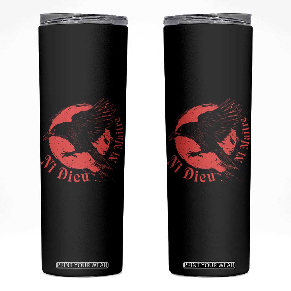 Anarchism Skinny Tumbler Ni Dieu Ni Maitre Neither God Nor Master TS09 Black Print Your Wear