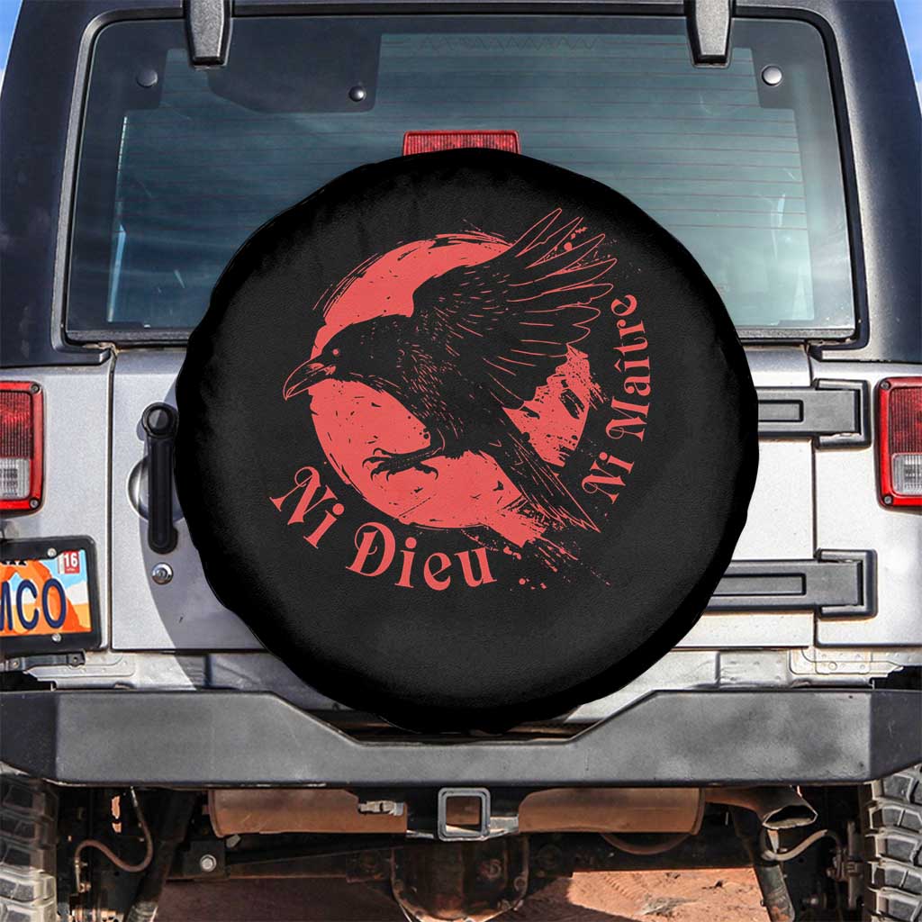 Anarchism Spare Tire Cover Ni Dieu Ni Maitre Neither God Nor Master TS09 No hole Black Print Your Wear