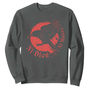 Anarchism Sweatshirt Ni Dieu Ni Maitre Neither God Nor Master TS09 Dark Heather Print Your Wear