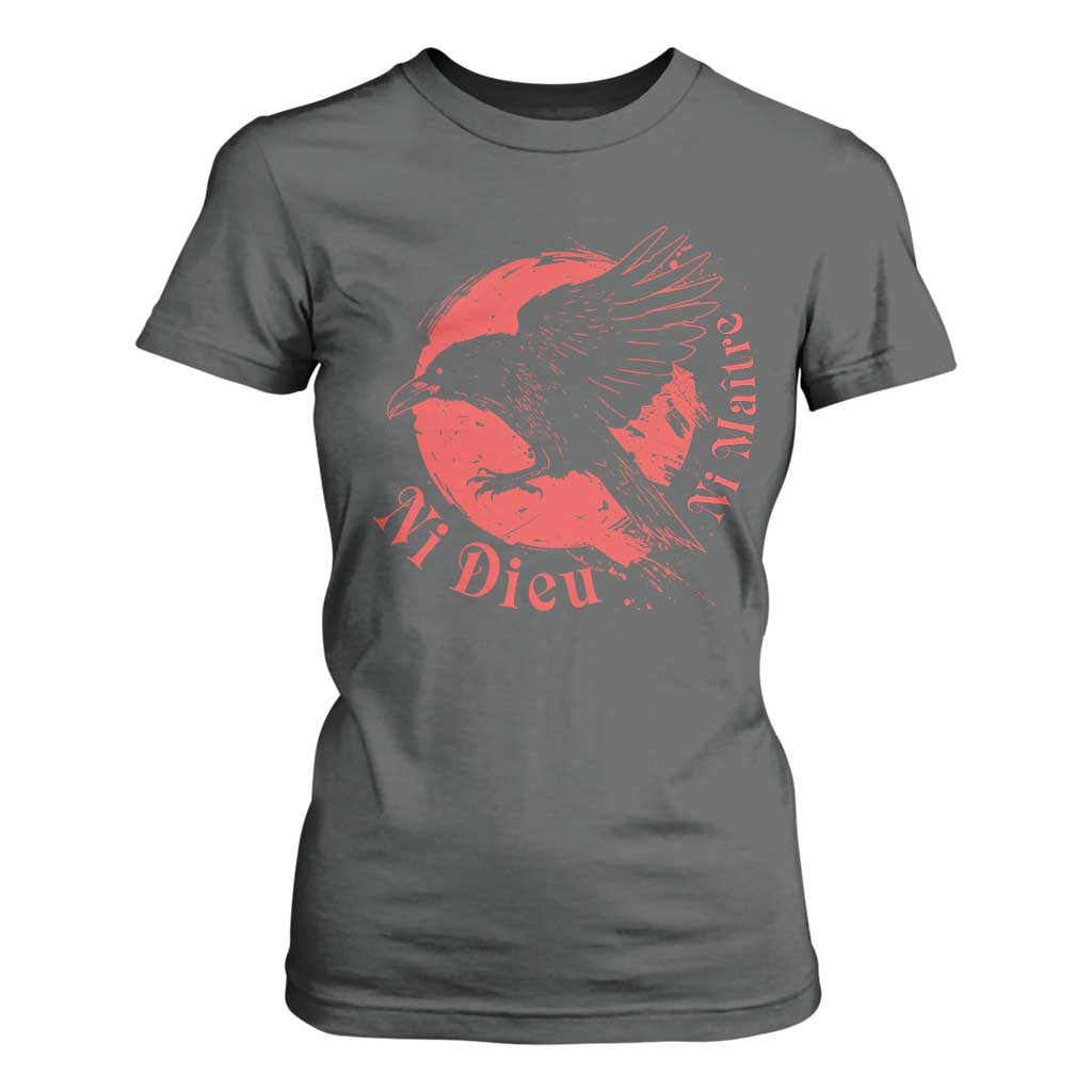 Anarchism T Shirt For Women Ni Dieu Ni Maitre Neither God Nor Master TS09 Dark Heather Print Your Wear