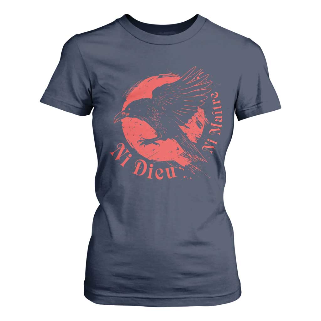 Anarchism T Shirt For Women Ni Dieu Ni Maitre Neither God Nor Master TS09 Navy Print Your Wear