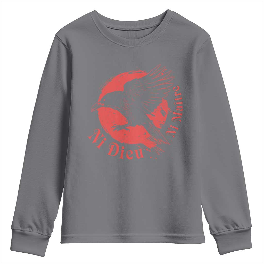 Anarchism Youth Sweatshirt Ni Dieu Ni Maitre Neither God Nor Master TS09 Charcoal Print Your Wear