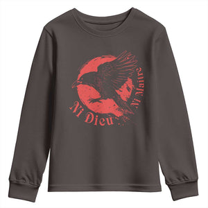 Anarchism Youth Sweatshirt Ni Dieu Ni Maitre Neither God Nor Master TS09 Dark Chocolate Print Your Wear