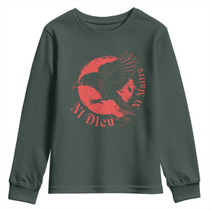 Anarchism Youth Sweatshirt Ni Dieu Ni Maitre Neither God Nor Master TS09 Dark Forest Green Print Your Wear