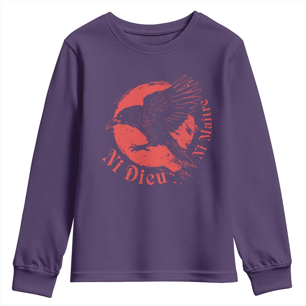 Anarchism Youth Sweatshirt Ni Dieu Ni Maitre Neither God Nor Master TS09 Purple Print Your Wear