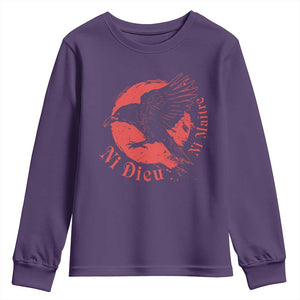 Anarchism Youth Sweatshirt Ni Dieu Ni Maitre Neither God Nor Master TS09 Purple Print Your Wear