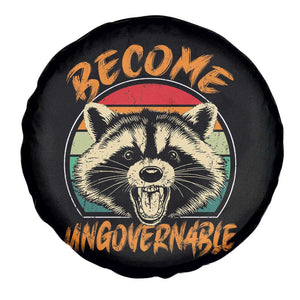 Anarchism Spare Tire Cover Become Ungovernable Angry Raccoon TS09 Print Your Wear