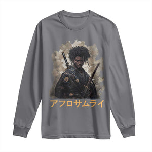 Afro Samurai Long Sleeve Shirt Black Pride Japanese Arts TS09 Charcoal Print Your Wear