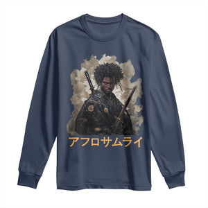 Afro Samurai Long Sleeve Shirt Black Pride Japanese Arts TS09 Navy Print Your Wear